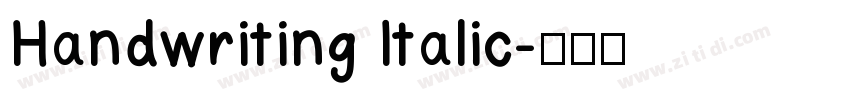 Handwriting Italic字体转换